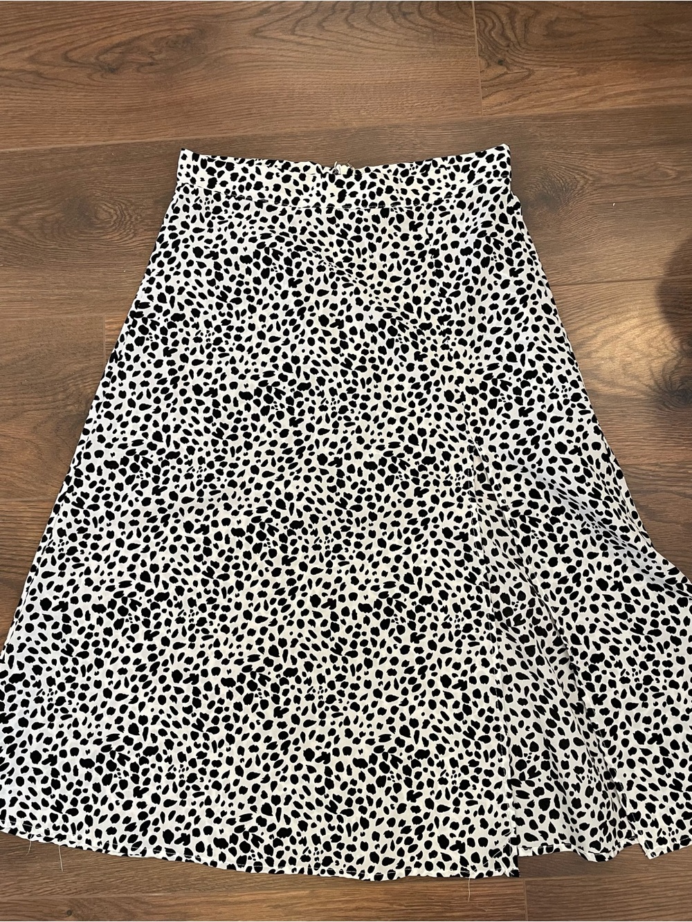 Spotted Dalmatian Print A-Line Skirt